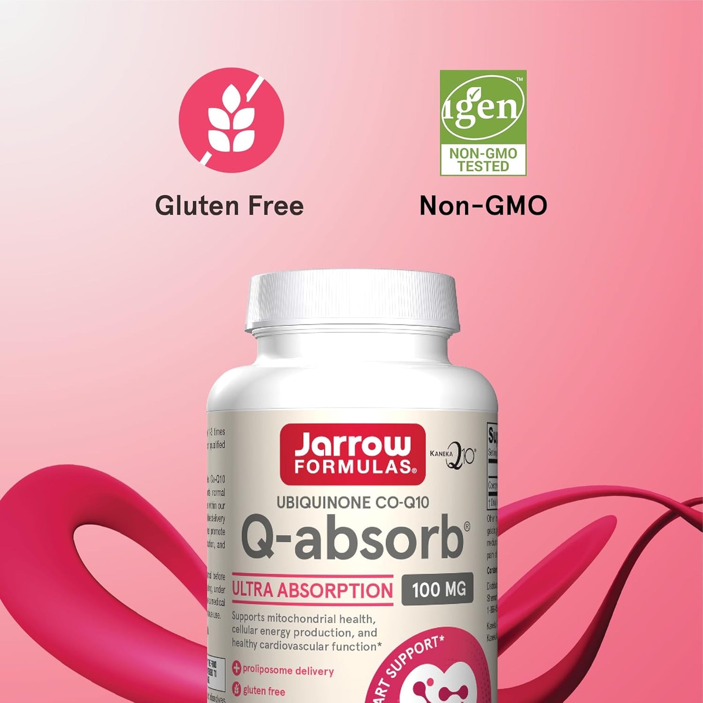 Jarrow Formulas Q-absorb CoQ10 100mg Softgels - Antioxidant for Cellular Energy & Cardiovascular Health - 120 Day Supply