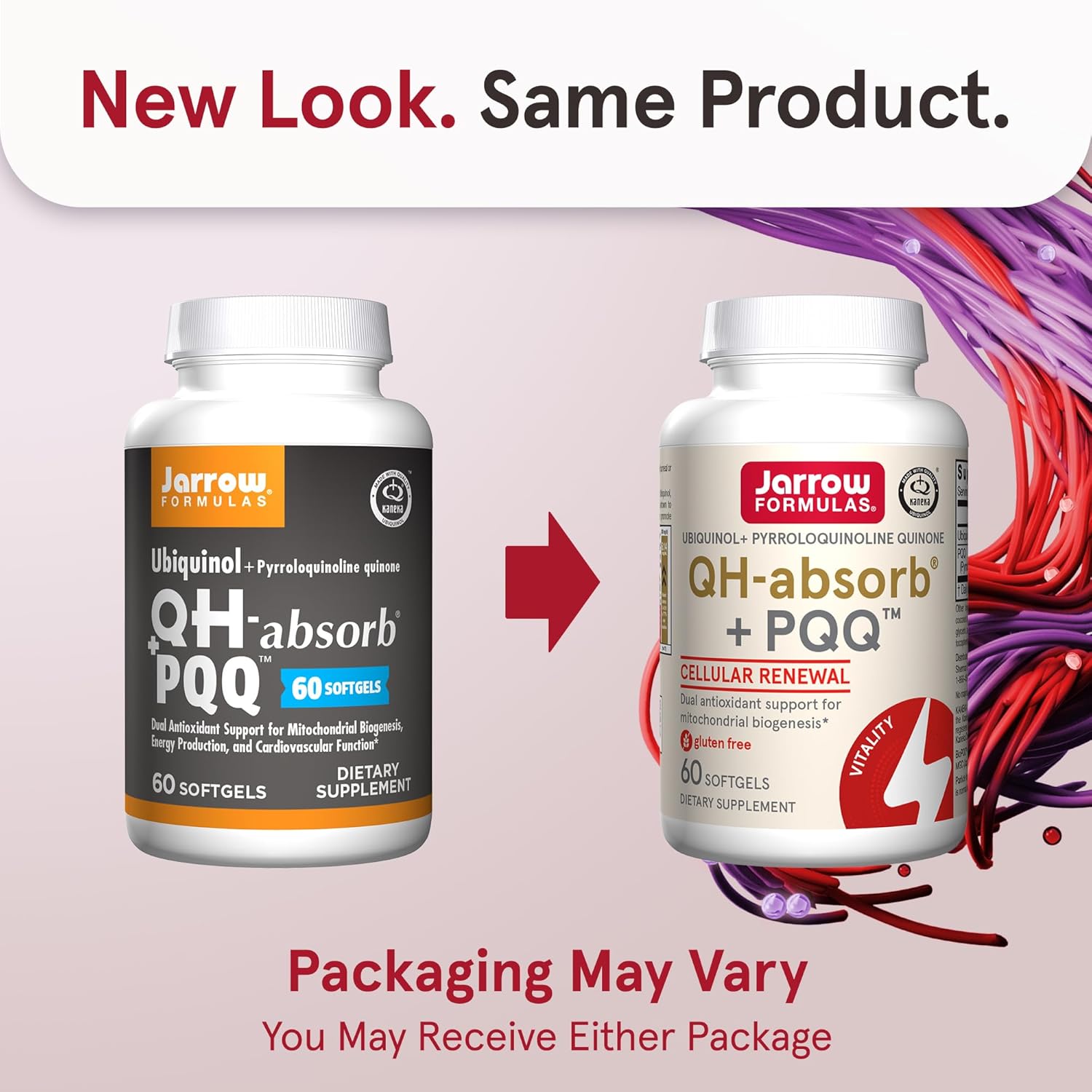 Jarrow Formulas QH-Absorb + PQQ, Antioxidant Dietary Supplement for Cellular Energy and Heart Health, 720 Softgels