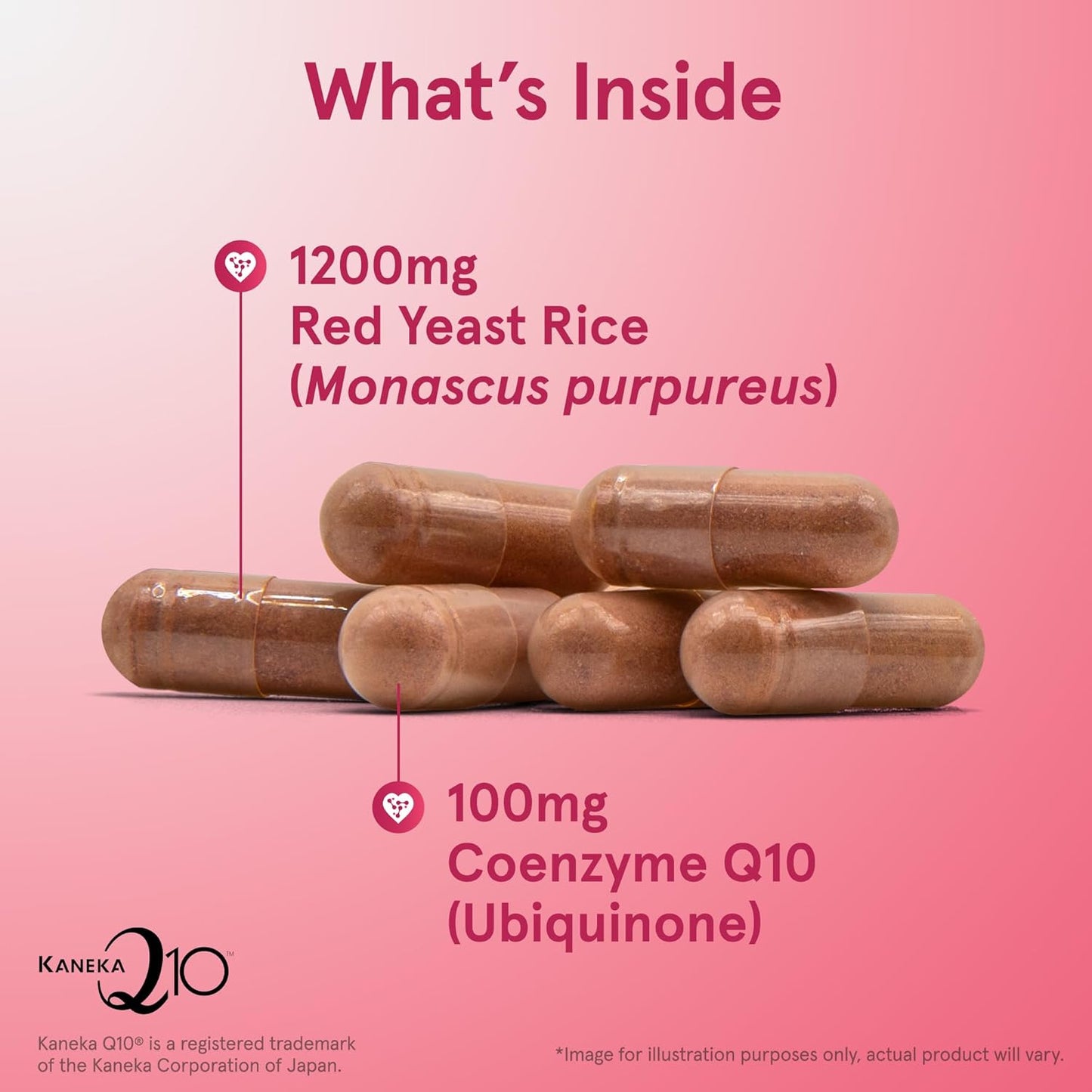 Jarrow Formulas Red Yeast Rice and Co-Q10 Capsules for Heart Health - 1200mg & 100mg - 120 Veggie Caps - Vegan with Citrus Bergamot 500mg - 60 Servings