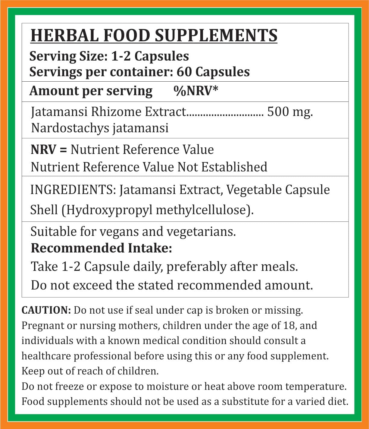 Jatamansi Forte Capsules 500mg - Ayurvedic Herbal Supplement for Men and Women - 60 Veg Capsules | Satya Naturals