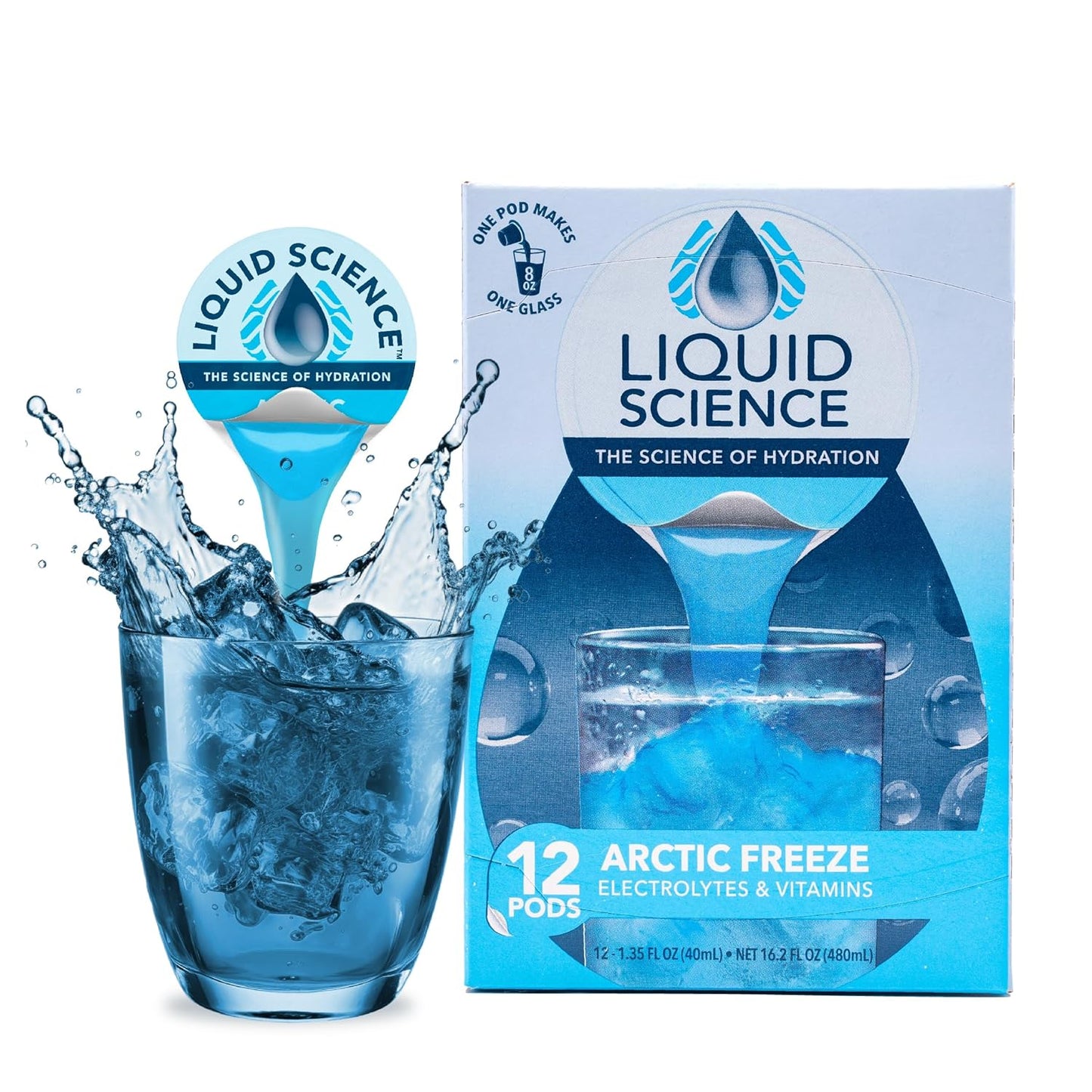 Java House Arctic Freeze Liquid Science Hydration Concentrate Pods, Pack of 12, Easy Peel and Pour Technology
