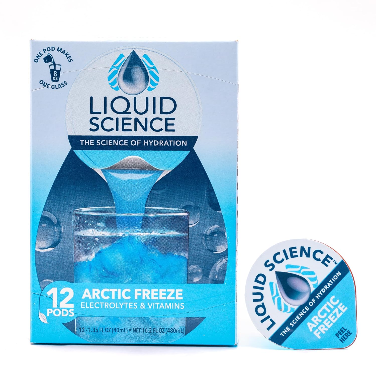 Java House Arctic Freeze Liquid Science Hydration Concentrate Pods, Pack of 12, Easy Peel and Pour Technology