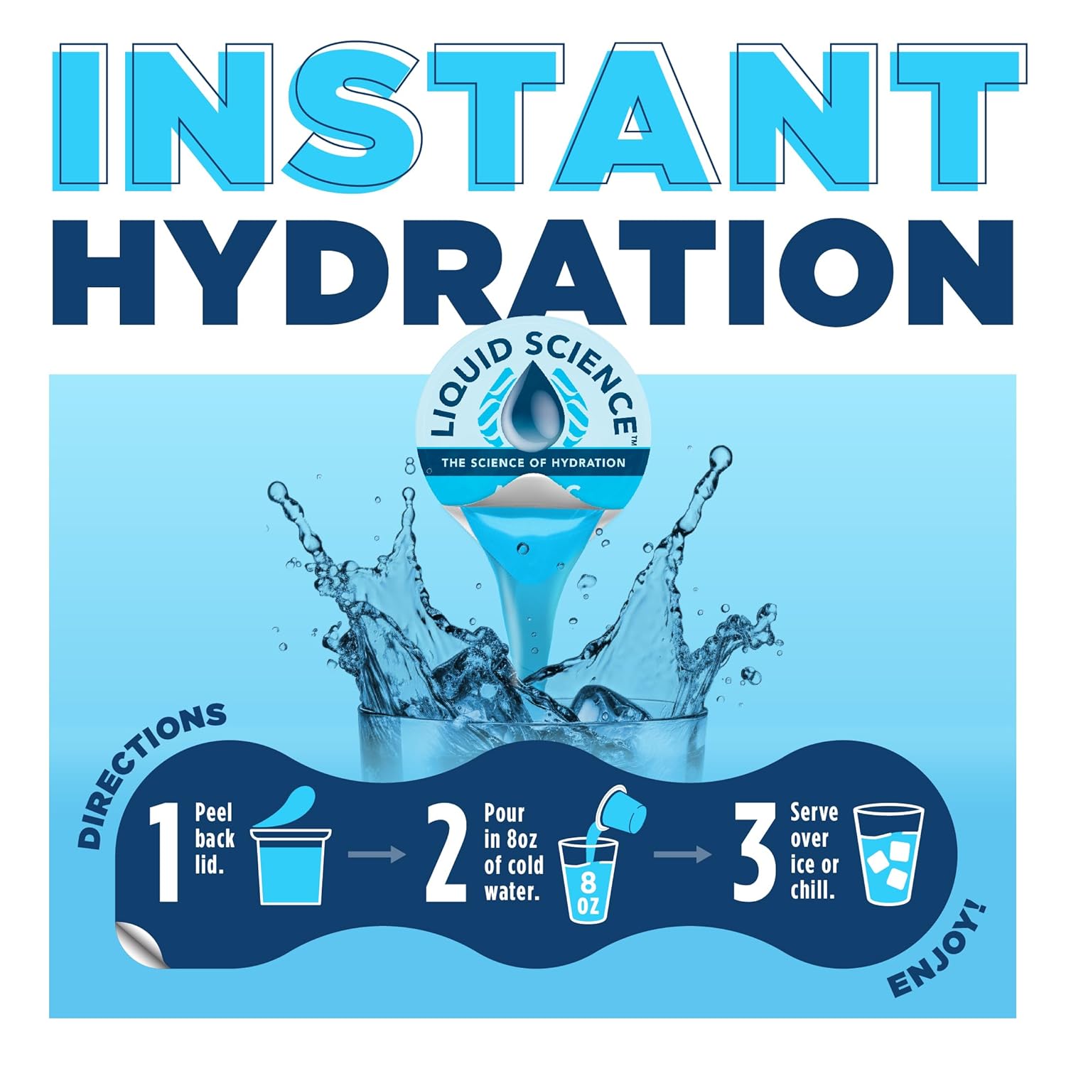 Java House Arctic Freeze Liquid Science Hydration Concentrate Pods, Pack of 12, Easy Peel and Pour Technology