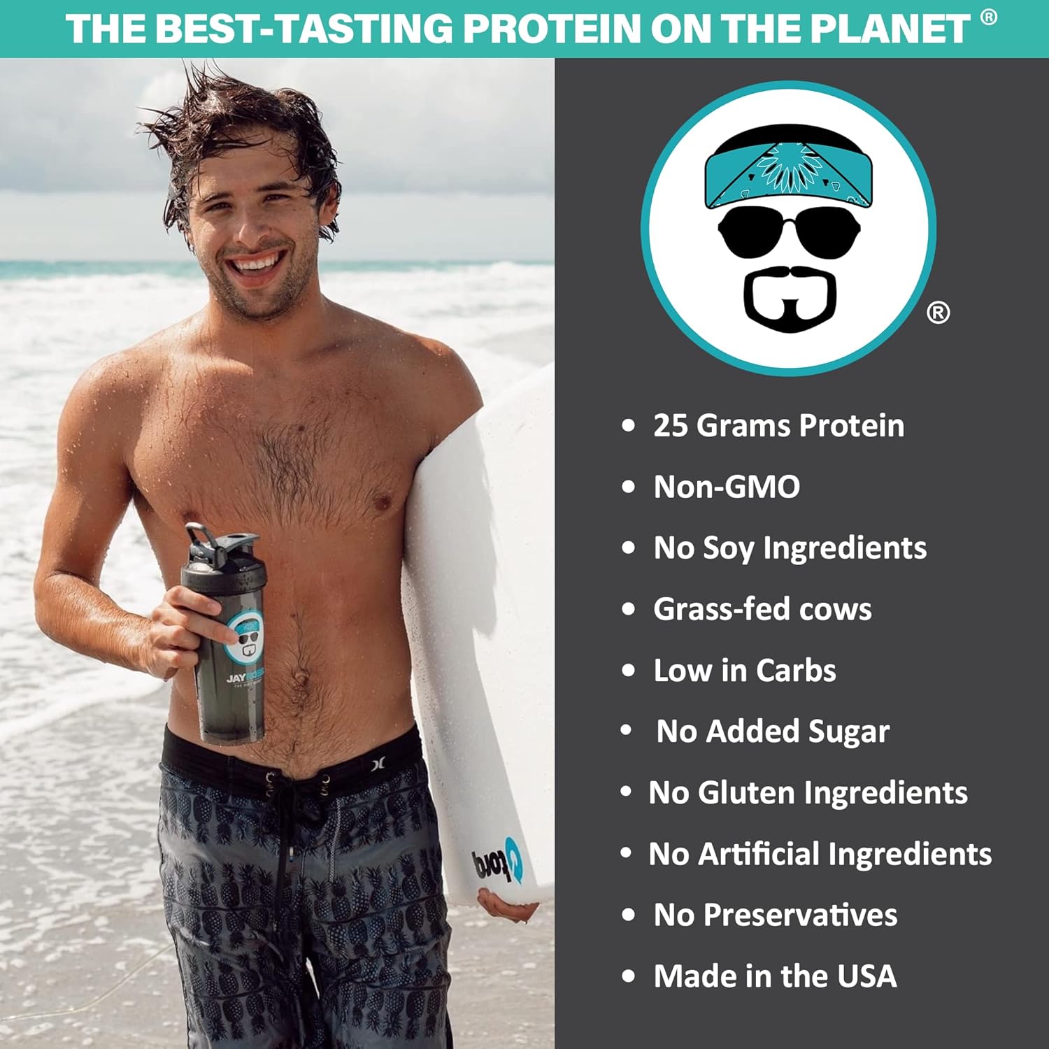 JAYROBB Whey Isolate Protein Powder - Low Carb, Keto-Friendly, Vegetarian, Gluten-Free, Lactose-Free, Non-GMO - Best-Tasting Strawberry Flavor - 75 Servings (80 oz)