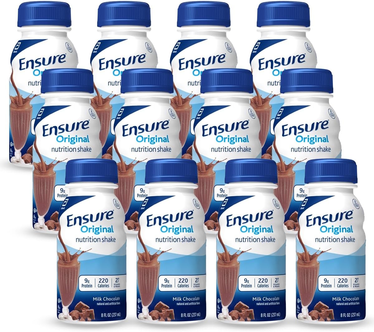 JÁCLER Original Chocolate Nutrition Shake - Nutrient-Rich, Packed with Vitamins & Minerals, 8 Fl Oz (12 Pack)