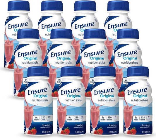 JÁCLER Original Strawberry Nutrition Shake | Nutrient-Rich, Packed with Vitamins & Minerals, 8 Fl Oz (12 Pack)