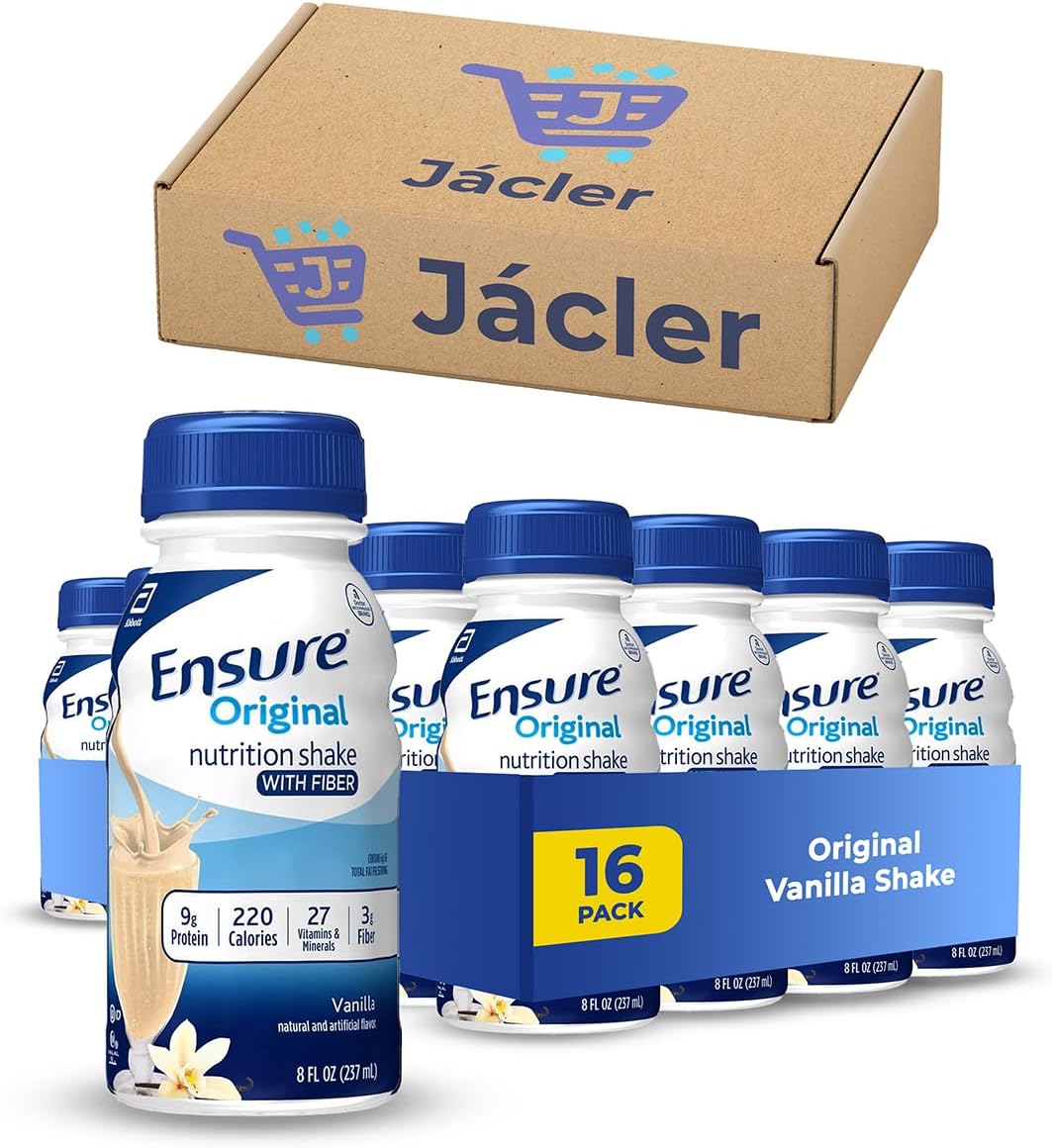 JÁCLER Original Vanilla Liquid Nutrition Shake | Nutritional, Vitamin & Mineral-Rich, 8 Fl Oz (Pack of 16)