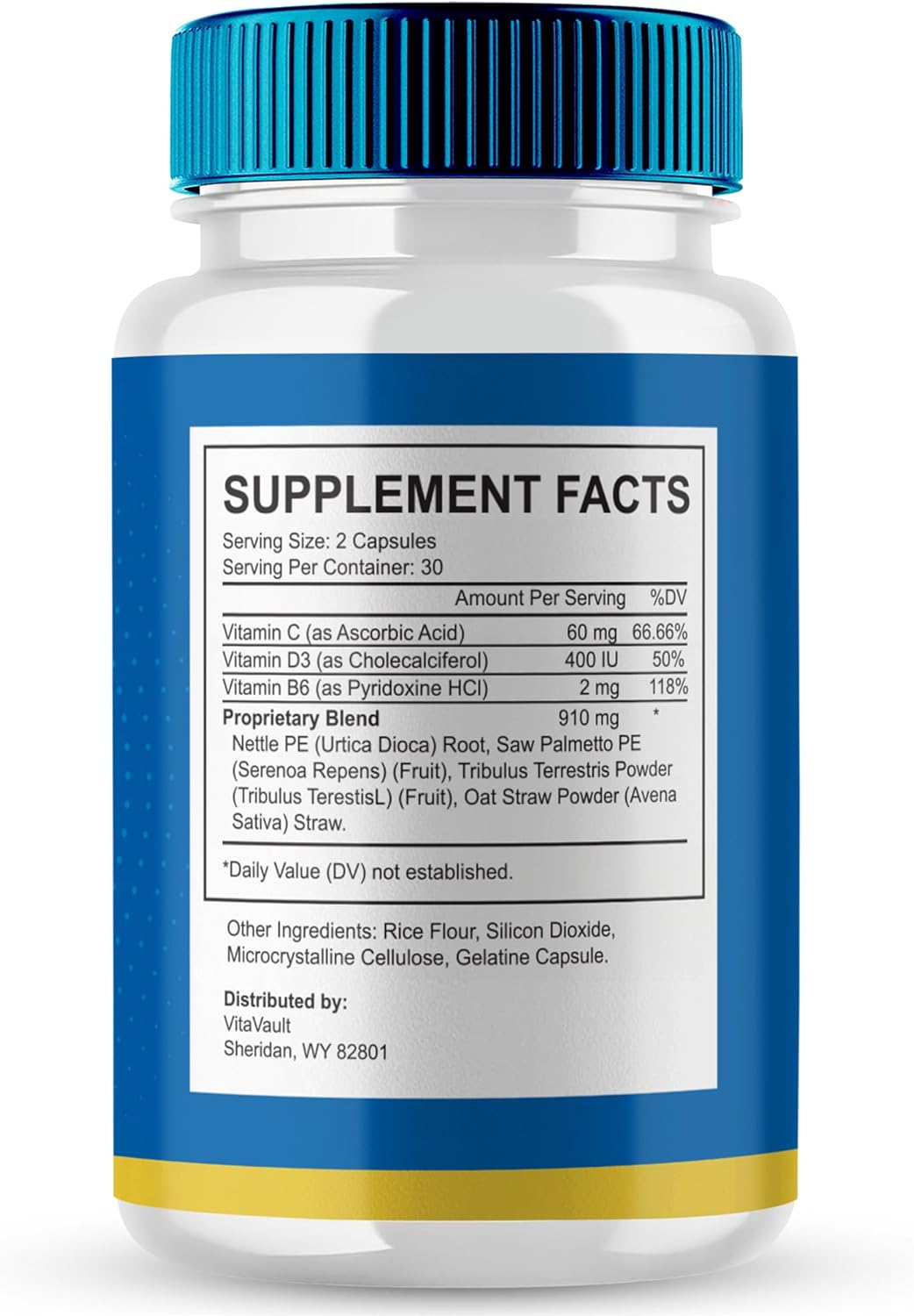 Jertaris Prostate Health Supplement Capsules - Extra Strength All Natural Formula (5 Pack)