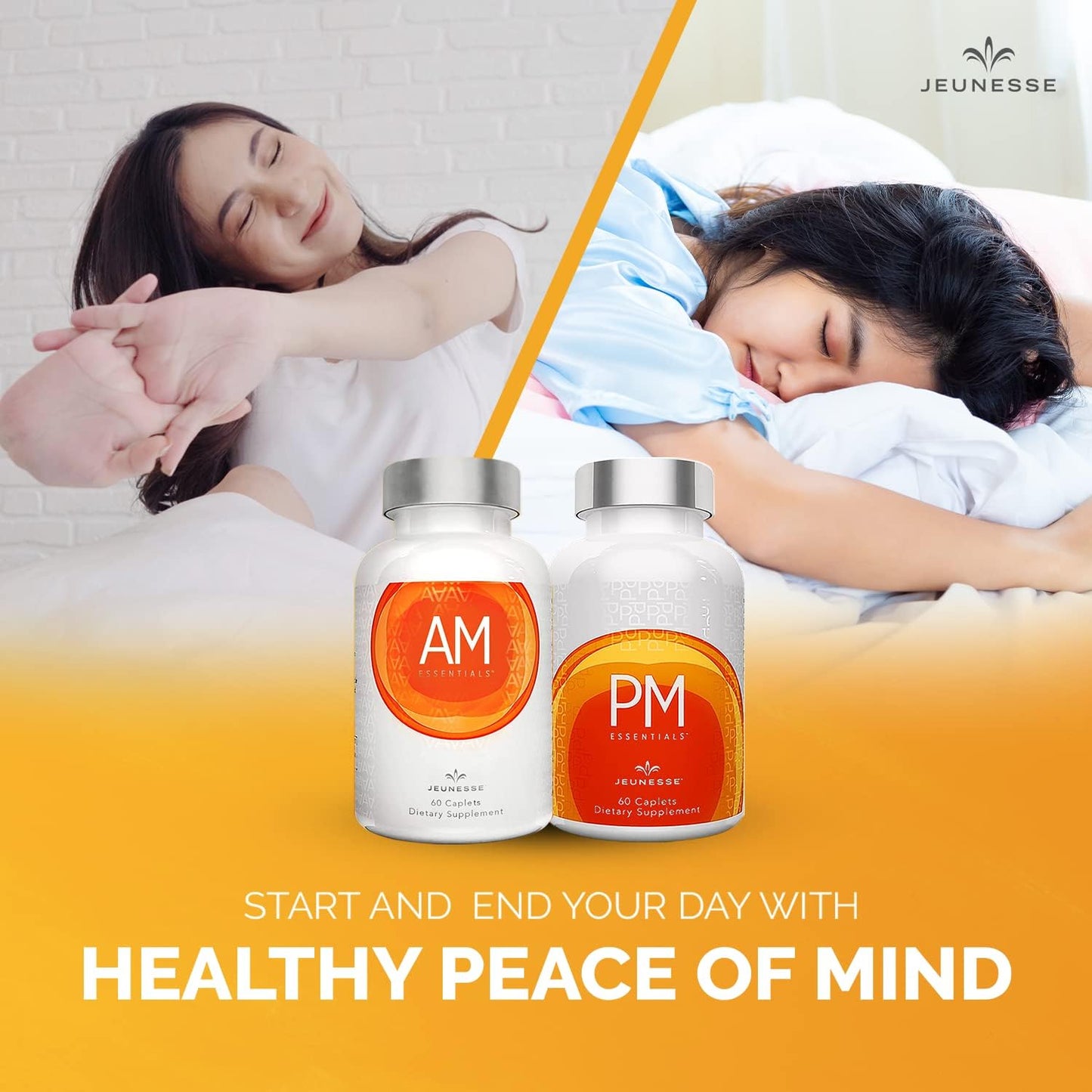 Jeunesse Global AM/PM Essentials: Anti-Aging Supplements for Day and Night Support