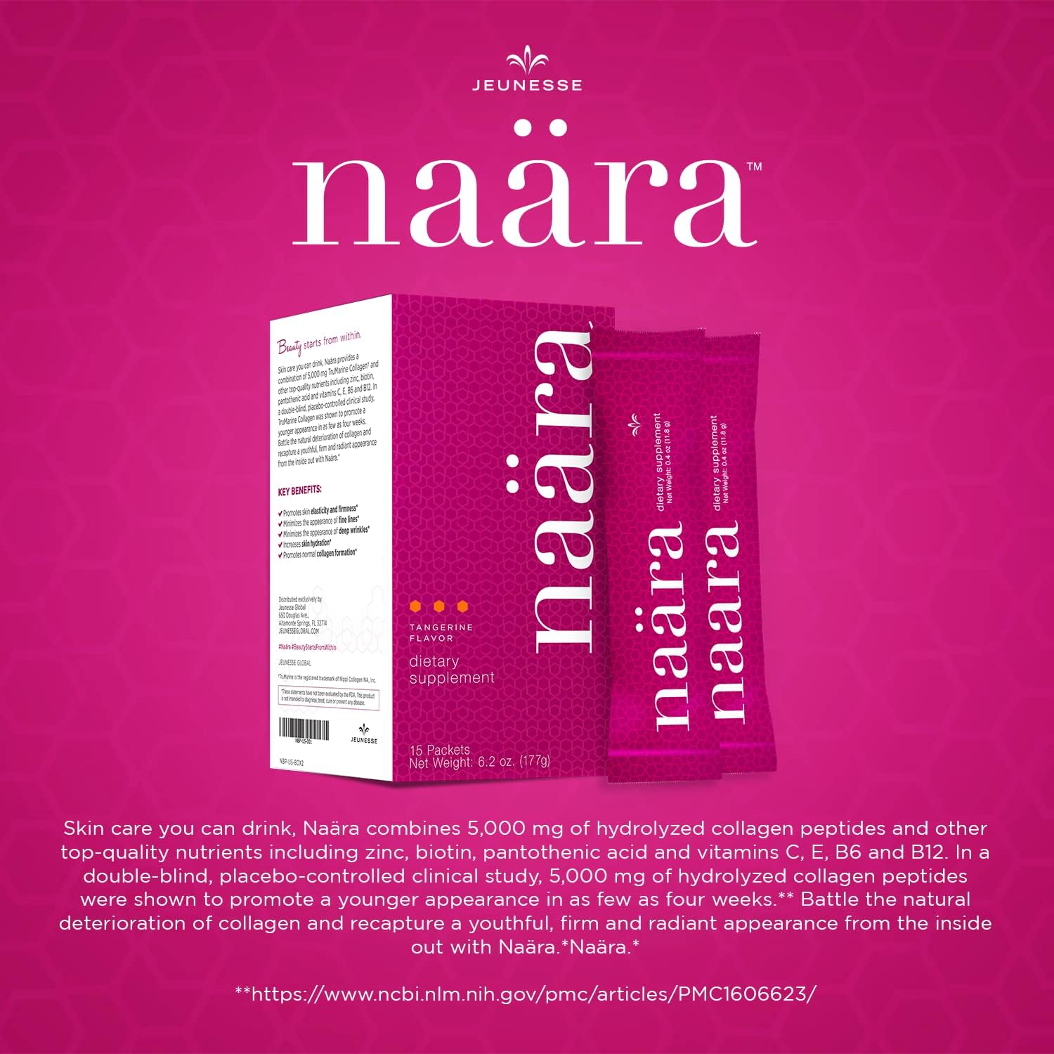 Jeunesse Global Naära Hydrolised Collagen Beauty Drink - Boost Your Skin's Radiance