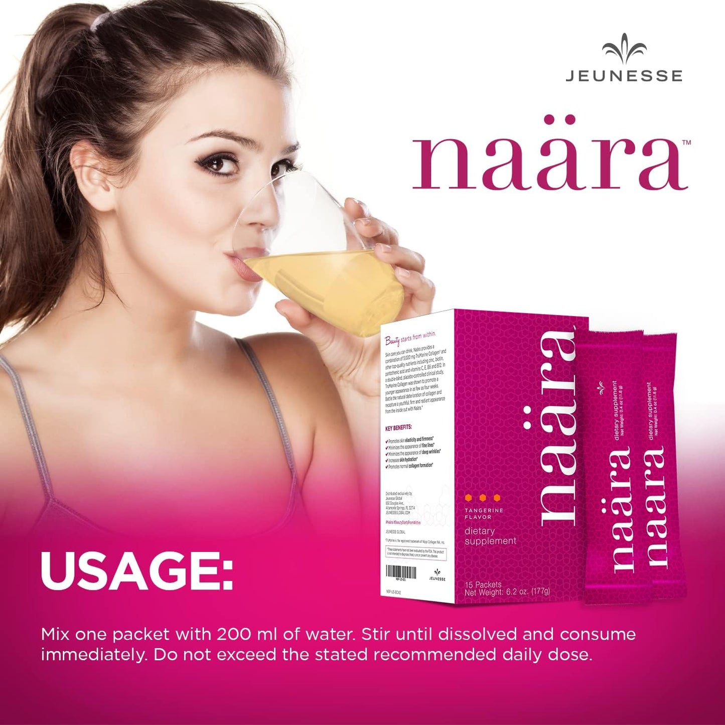 Jeunesse Global Naära Hydrolised Collagen Beauty Drink - Boost Your Skin's Radiance