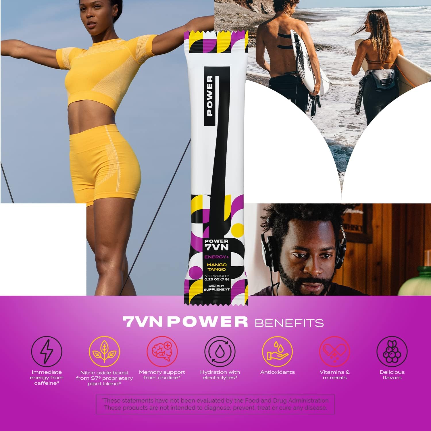 Jeunesse Global Power 7VN Mango Tango Supplement for Enhanced Energy and Vitality