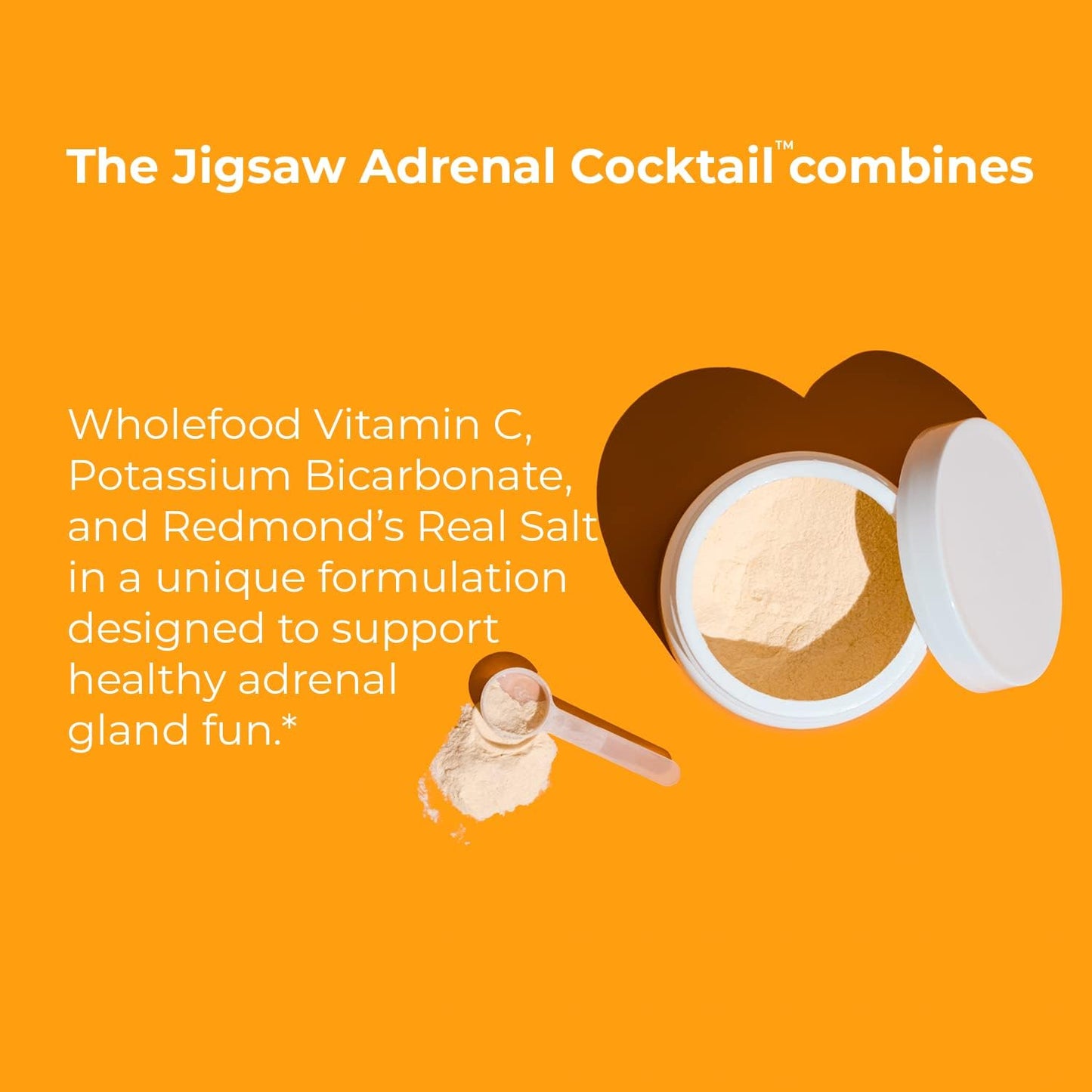 Jigsaw Health Adrenal and Pickleball Cocktail Bundle - Orange Jar, 60 Servings