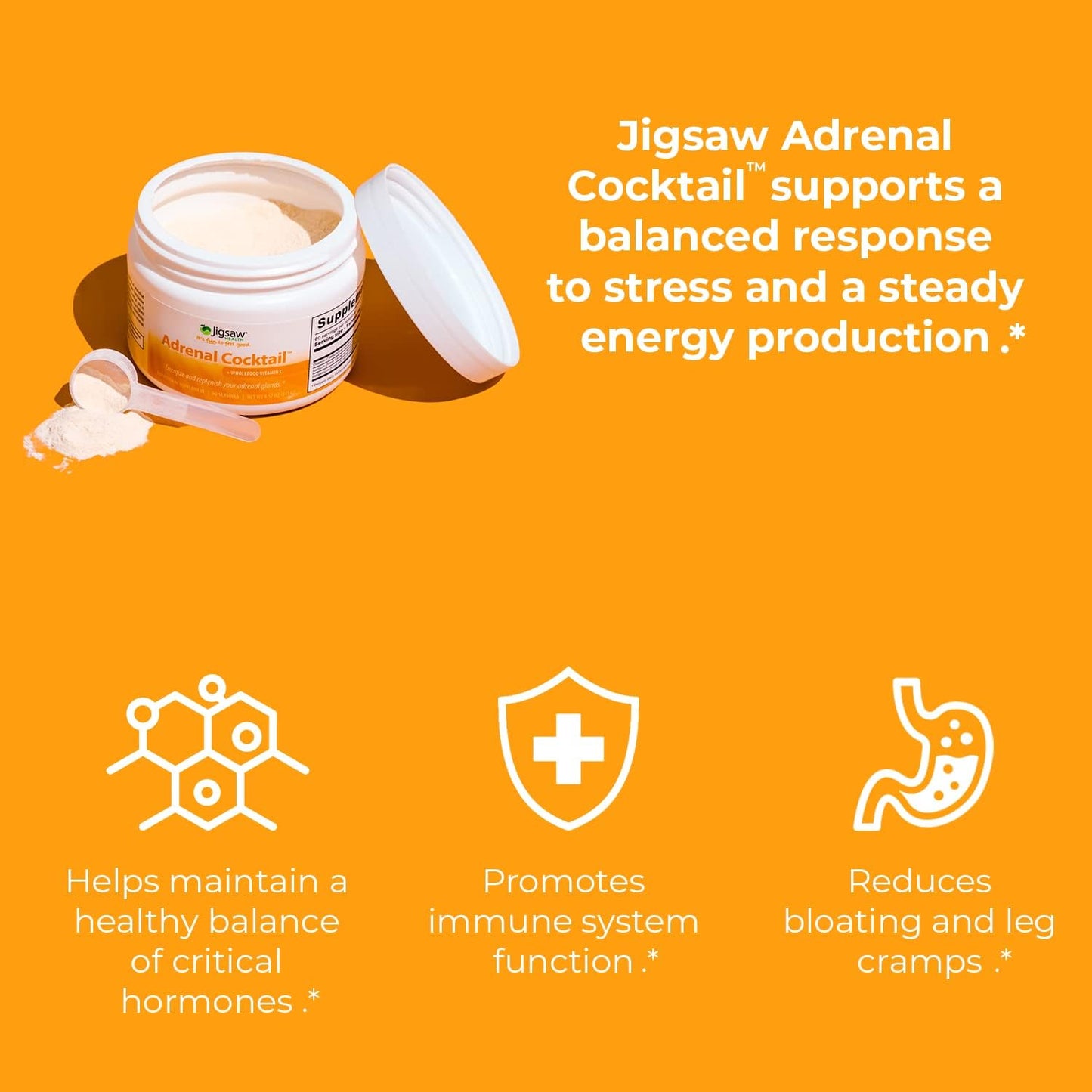 Jigsaw Health Adrenal Cocktail and Collagen Boost Bundle for Nutritional Support