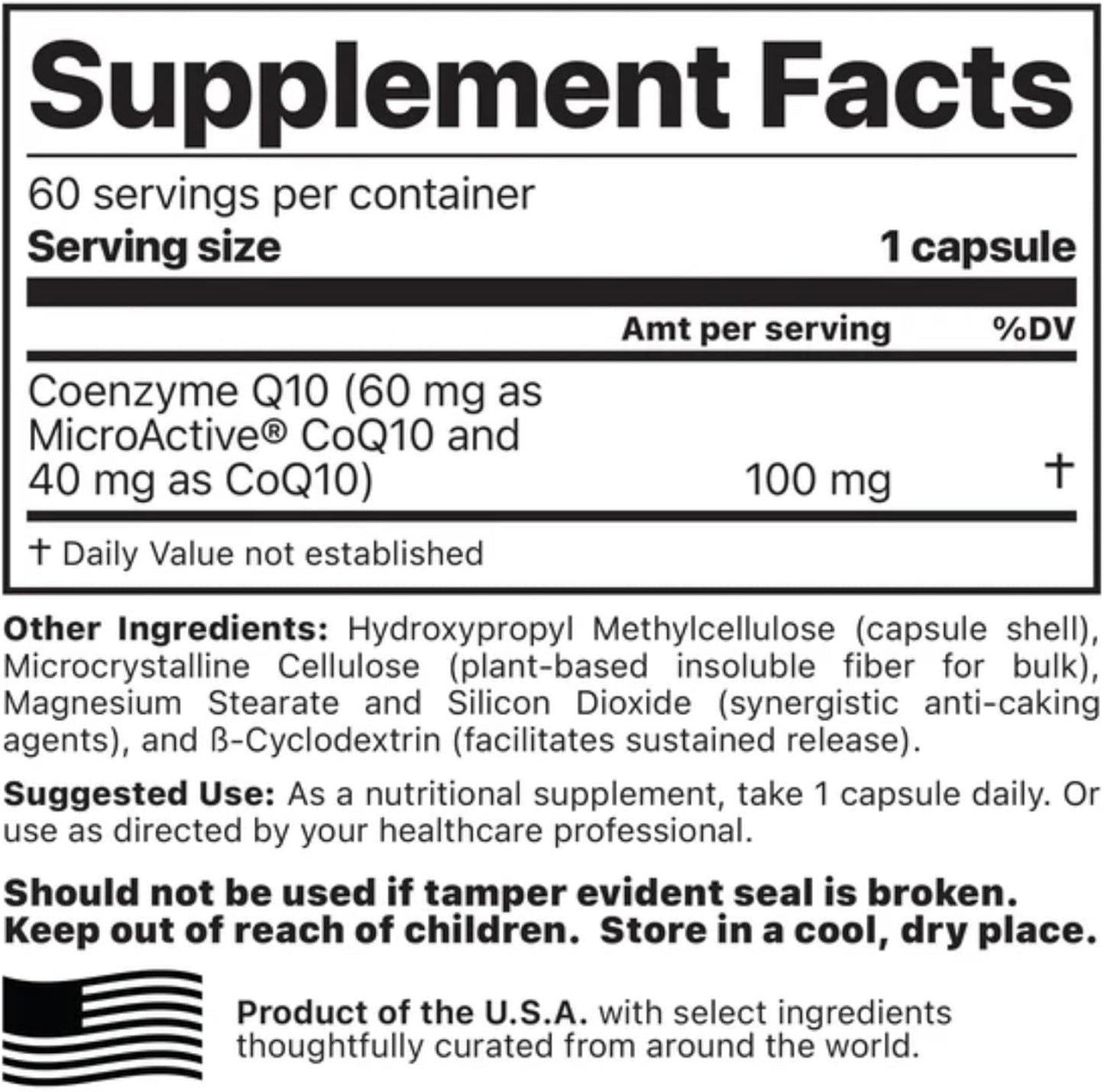 Jigsaw Health CoQ10 Capsules with Sustained Release Technology for Heart Health Support - 60 Count