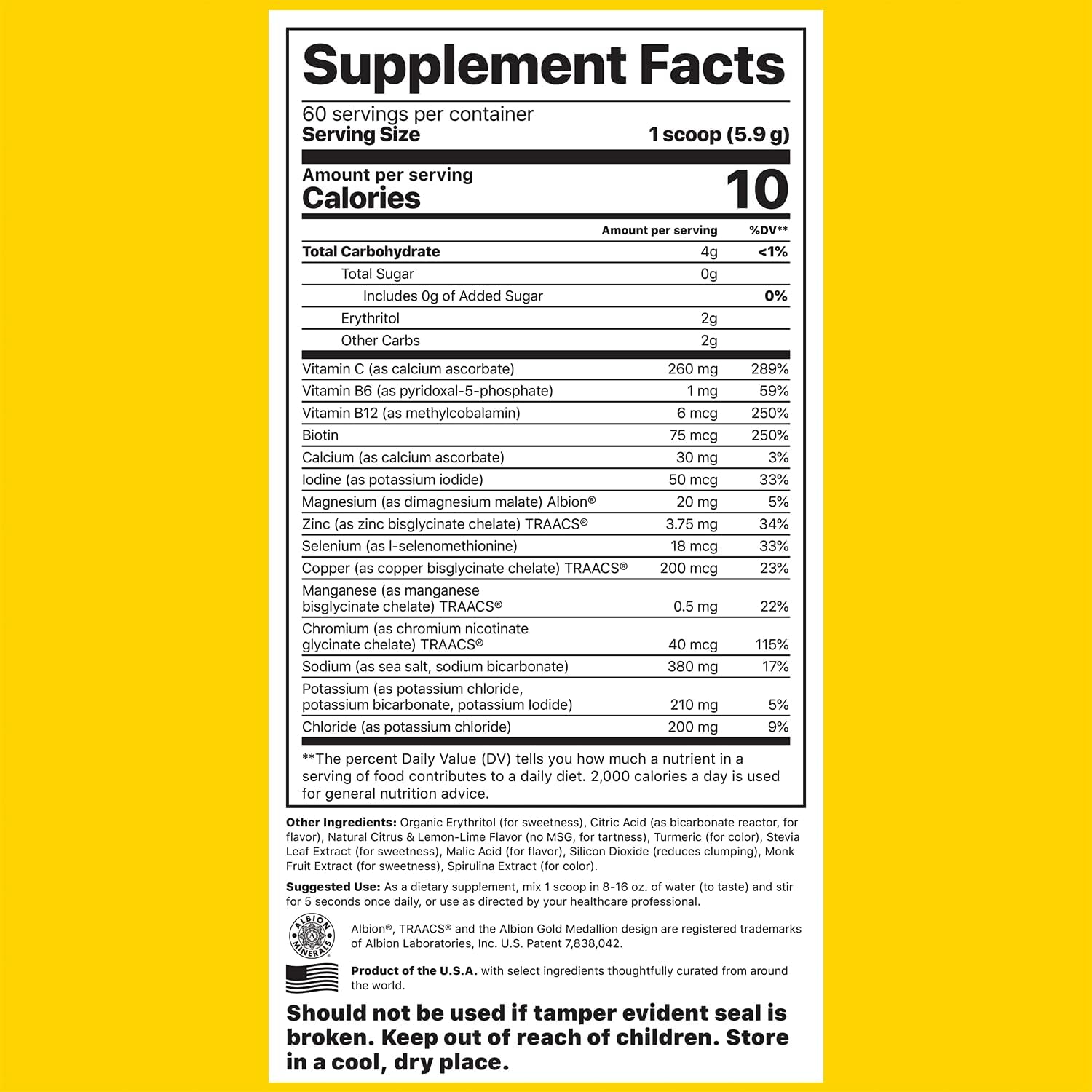 Jigsaw Health Electrolyte Supreme - Lemon-Lime Flavor | 60 Servings | Broad Spectrum of Electrolytes and Trace Minerals