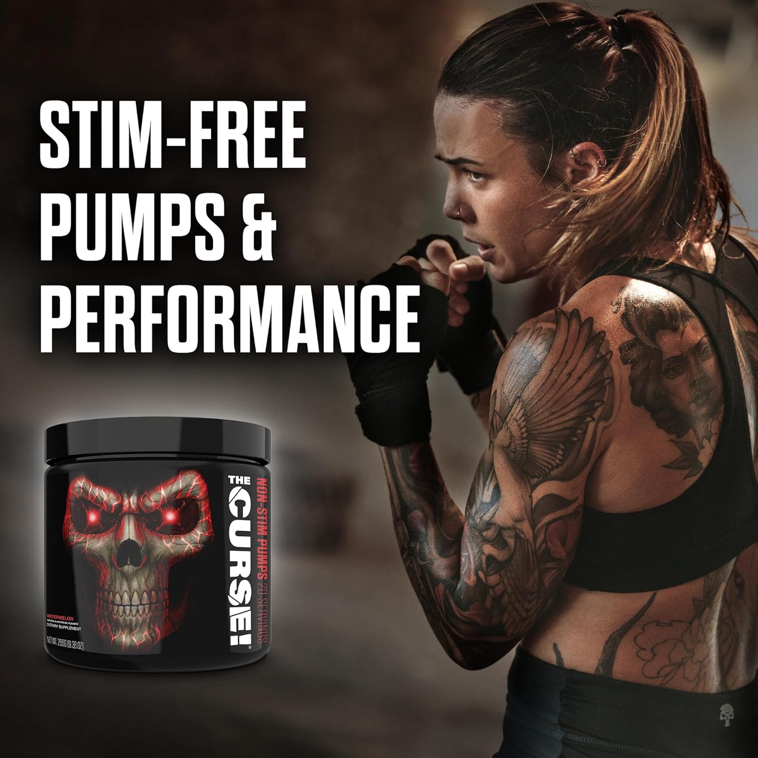 JNX Sports Non-Stimulant Pre-Workout Supplement for Enhanced Endurance and Power - Watermelon Flavor - 20 Servings