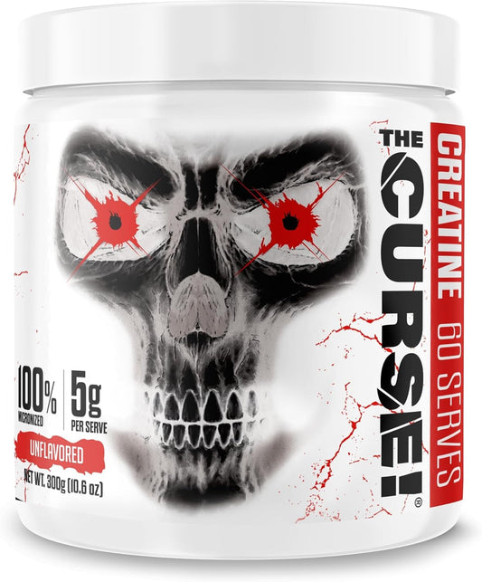 JNX SPORTS The Curse! Creatine Monohydrate Powder 60 Servings - Pure Micronized 5g Per Serving - 300g - 10.6 Ounce