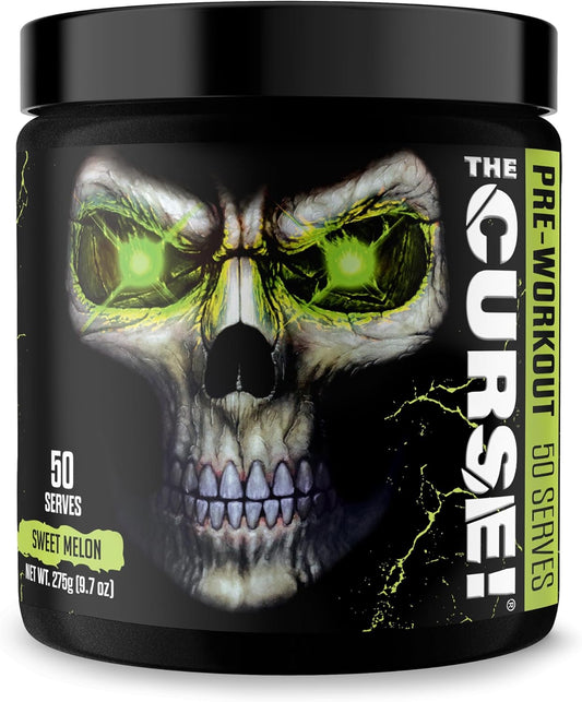 JNX SPORTS The Curse! Sweet Melon Pre Workout Powder - 50 Servings for Strength, Energy, and Focus | Caffeine, Beta-Alanine, Creatine, L-Citrulline