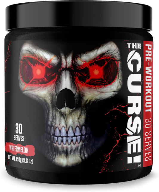 JNX SPORTS The Curse! Watermelon Pre Workout Powder - 30 Servings | Boost Strength, Energy, and Focus | Caffeine, Beta-Alanine, Creatine, L-Citrulline for Men & Women