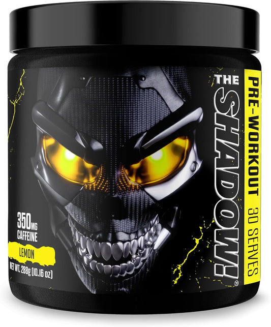 JNX SPORTS The Shadow Lemon Preworkout - 30 Servings, 350mg Caffeine for Electric Energy, Mental Focus, & Strength