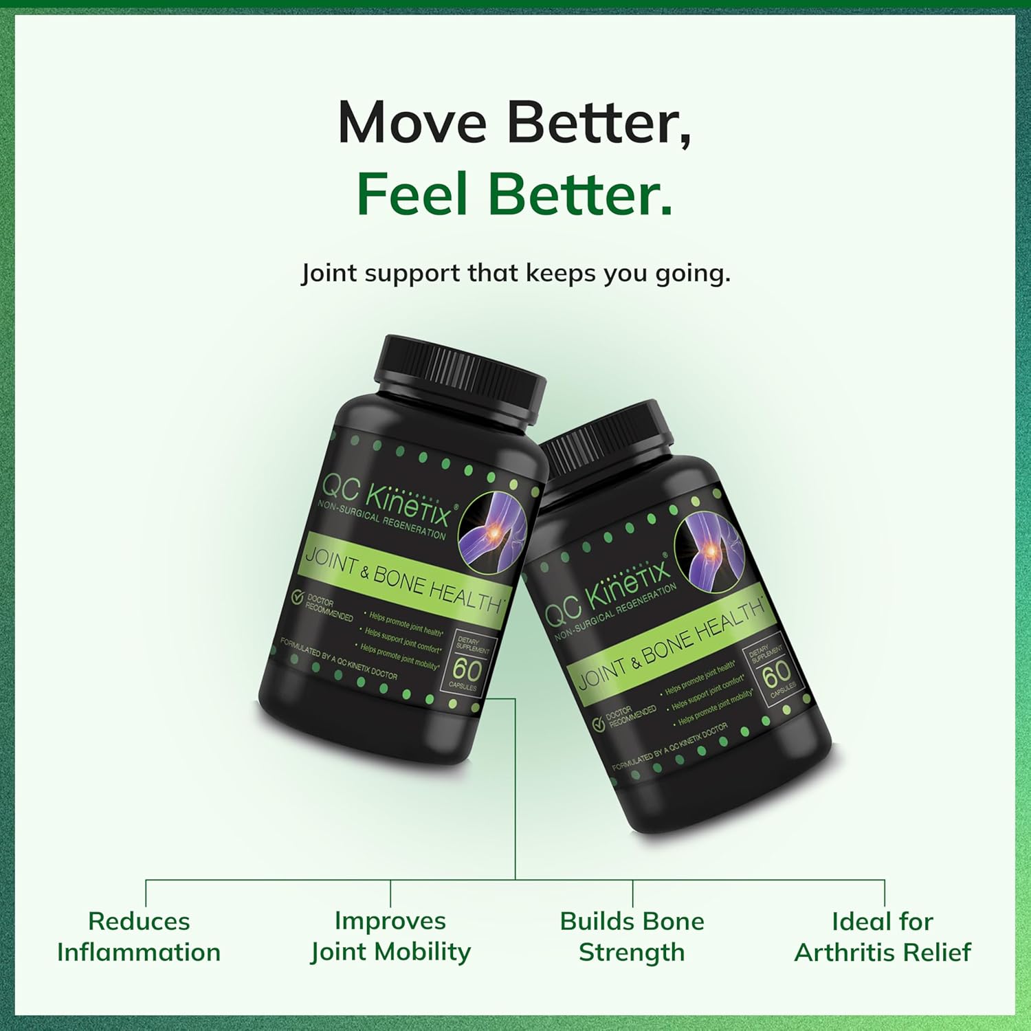 Joint and Bone Health Capsules by QC Kinetix - Natural Joint Support Supplement
