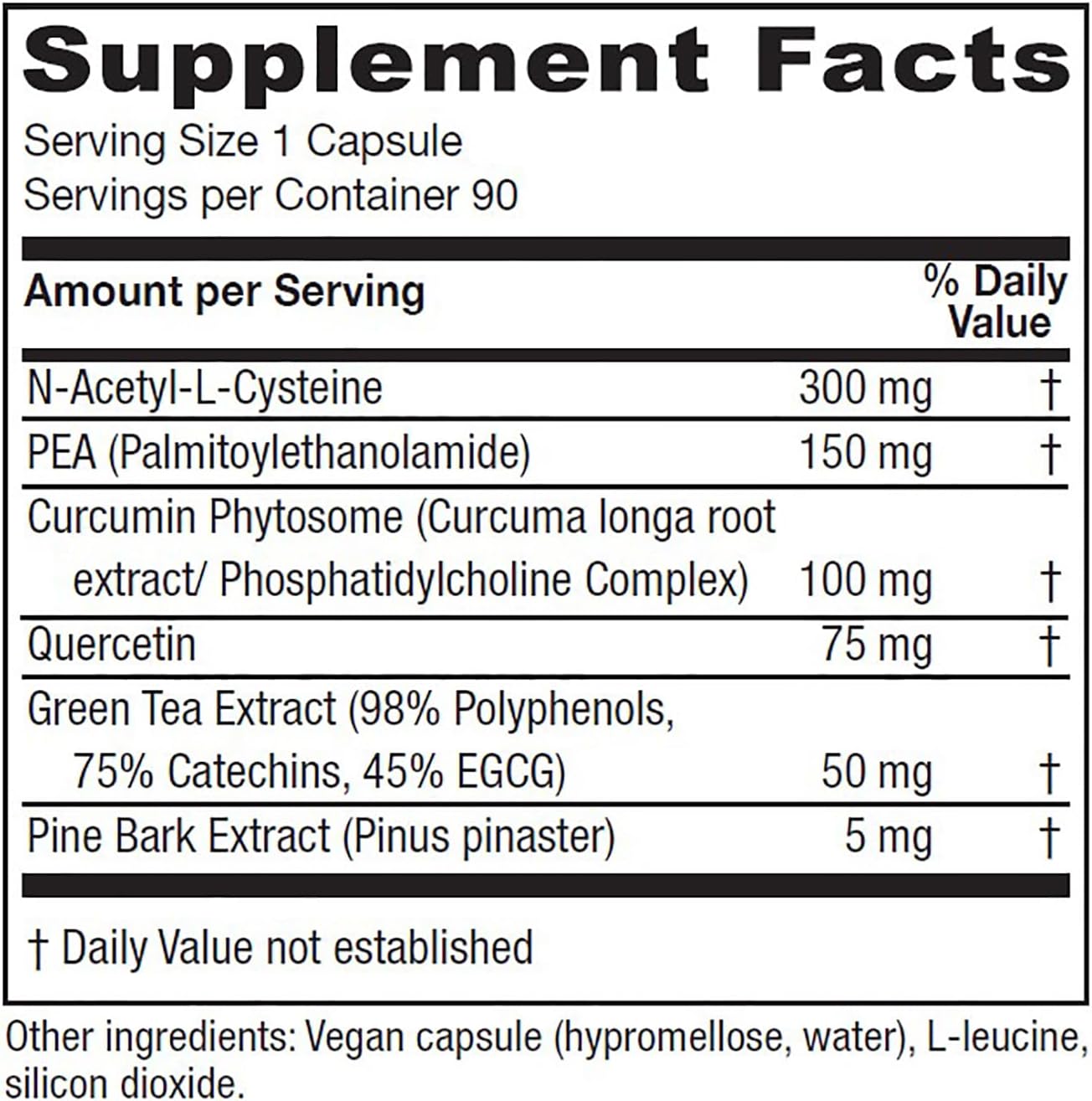 Joint Discomfort Support Supplement with Pine Bark & Curcumin - Vitanica NAC-Pea Extra for Pelvic Tissue - 90 Vegan Capsules