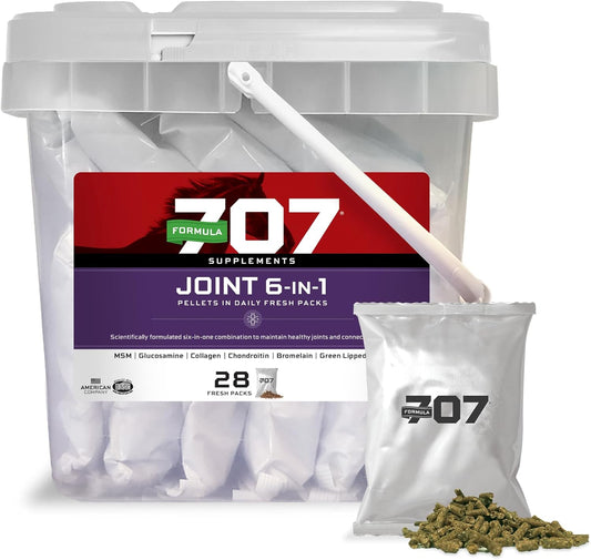 Joint Integrity and Inflammatory Response Support for Horses - Equine Supplement with Green-Lipped Mussel, MSM, Glucosamine, Chondroitin, Collagen - Daily Fresh Packs