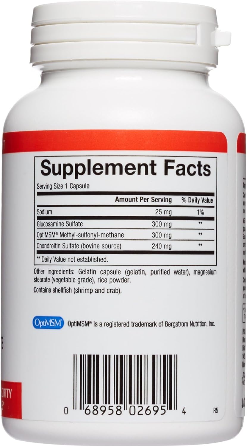 Joint MSM Formula with Glucosamine & Chondroitin Sulfate - 90 Capsules for Healthy Joints, Muscles, and Cartilage