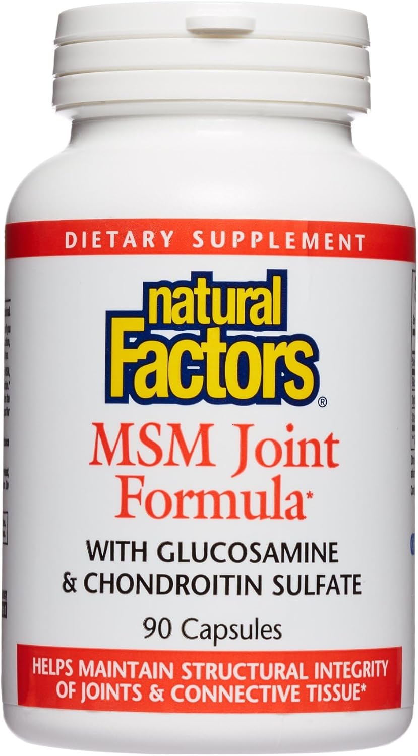 Joint MSM Formula with Glucosamine & Chondroitin Sulfate - 90 Capsules for Healthy Joints, Muscles, and Cartilage