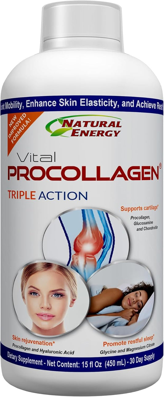 Joint Support and Skin Care Collagen Peptides Mix with Hyaluronic Acid, Glucosamine, Chondroitin, Magnesium, and Aloe - 30 Day Supply for Men and Women