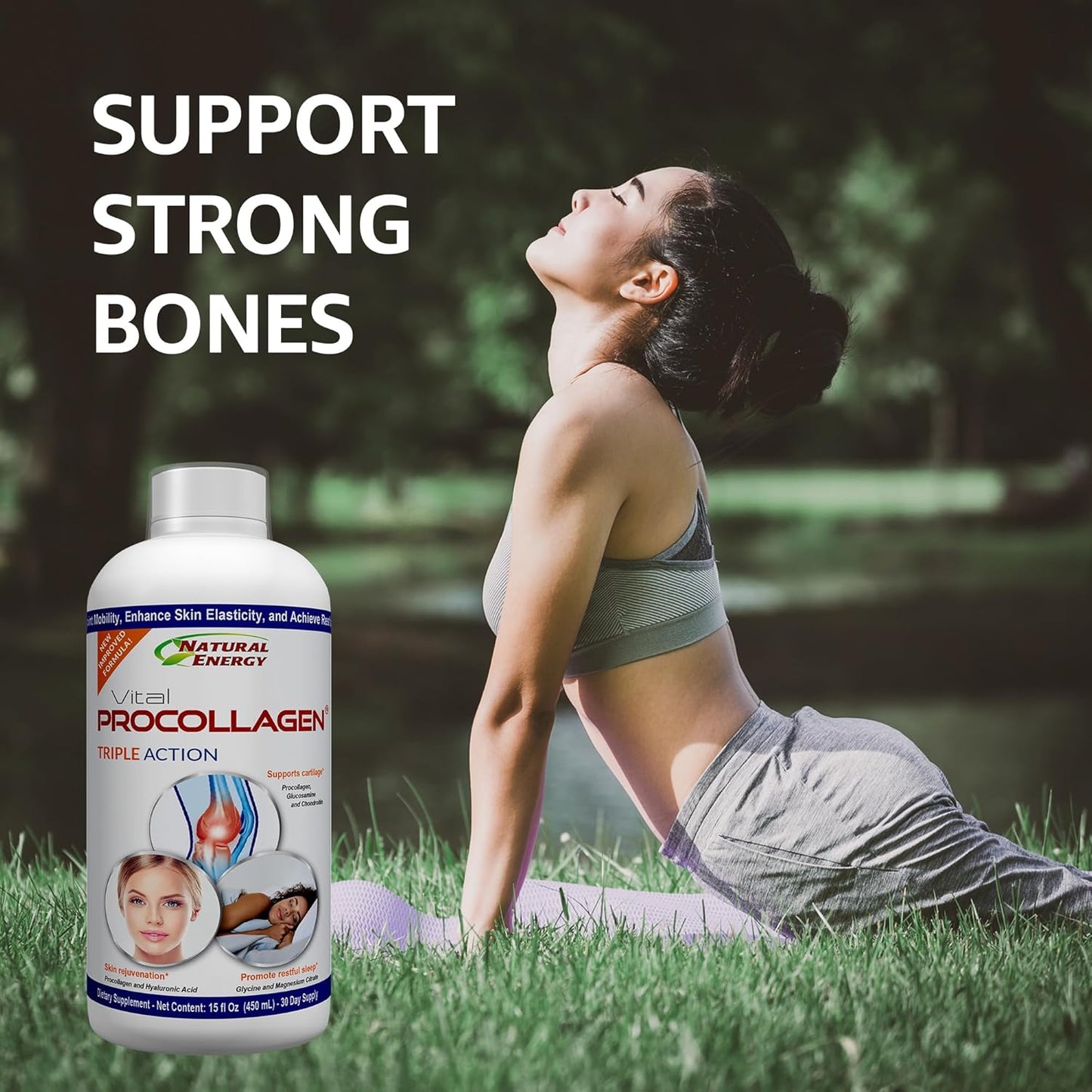 Joint Support and Skin Care Collagen Peptides Mix with Hyaluronic Acid, Glucosamine, Chondroitin, Magnesium, and Aloe - 30 Day Supply for Men and Women