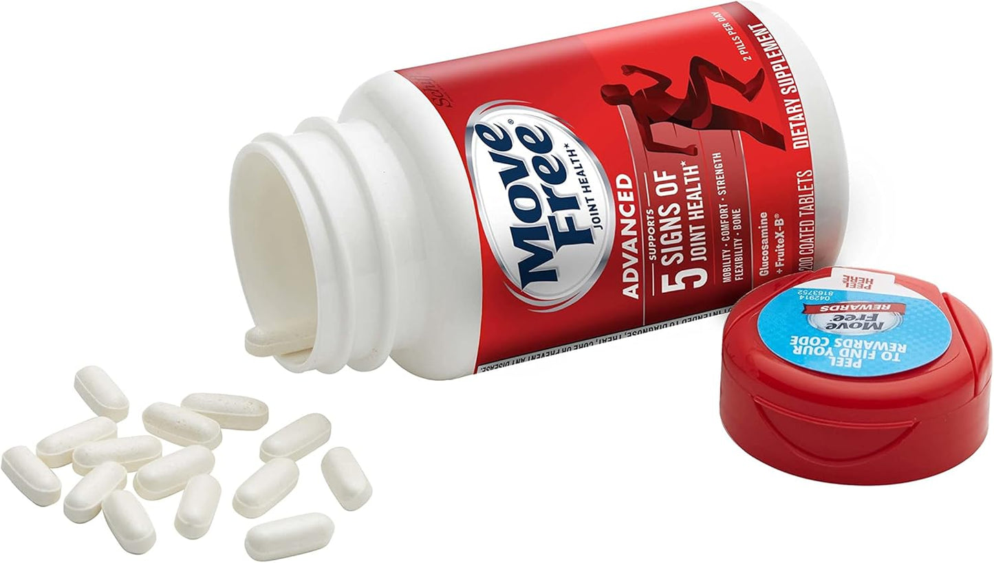 Joint Support Supplement with Glucosamine, Chondroitin, Calcium Fructoborate - 200 Tablets for Mobility, Comfort, Strength, Flexibility & Bone Health