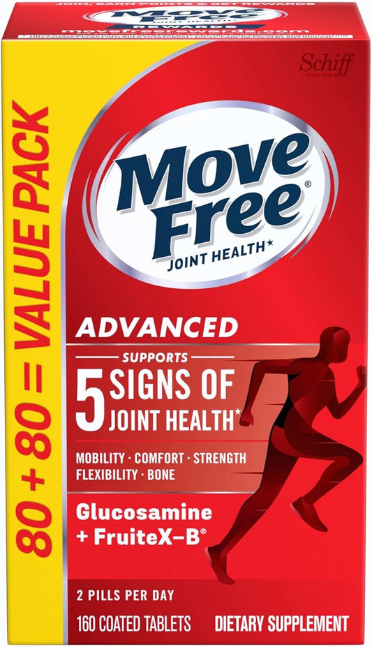 Joint Support Supplement with Glucosamine, Chondroitin, Calcium Fructoborate - 160 Tablets for Mobility & Bone Strength