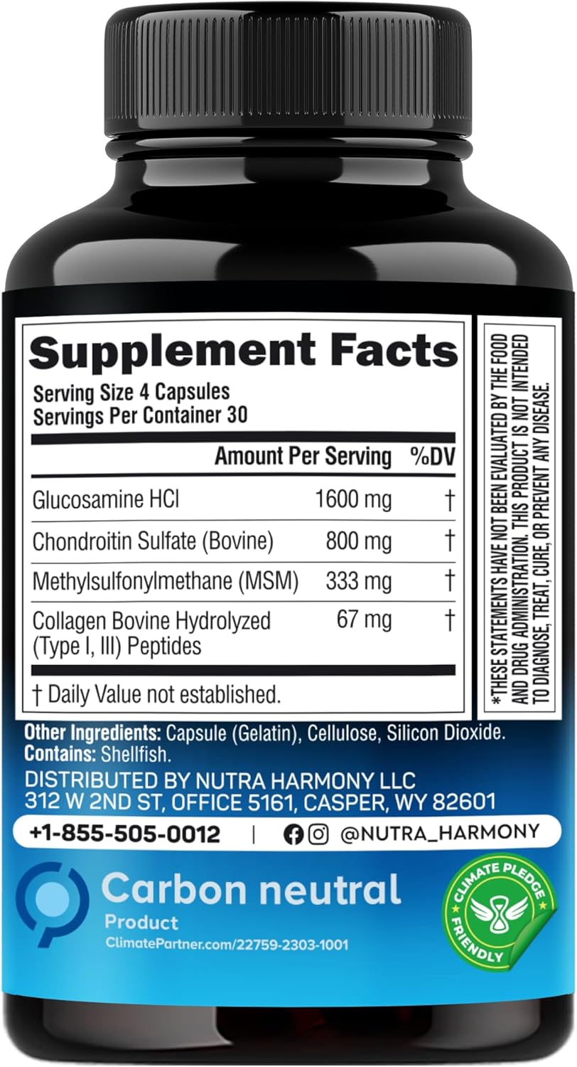 Joint Support Supplement with Glucosamine, Chondroitin, and Boswellia Extract