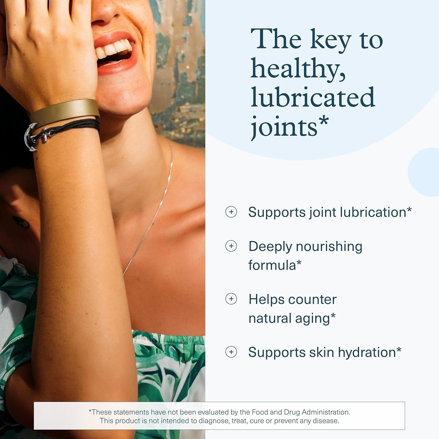 Joint Support Supplement with Hyaluronic Acid, Boswellia Extract, and Skin Health Benefits - 120 Vegetarian Capsules