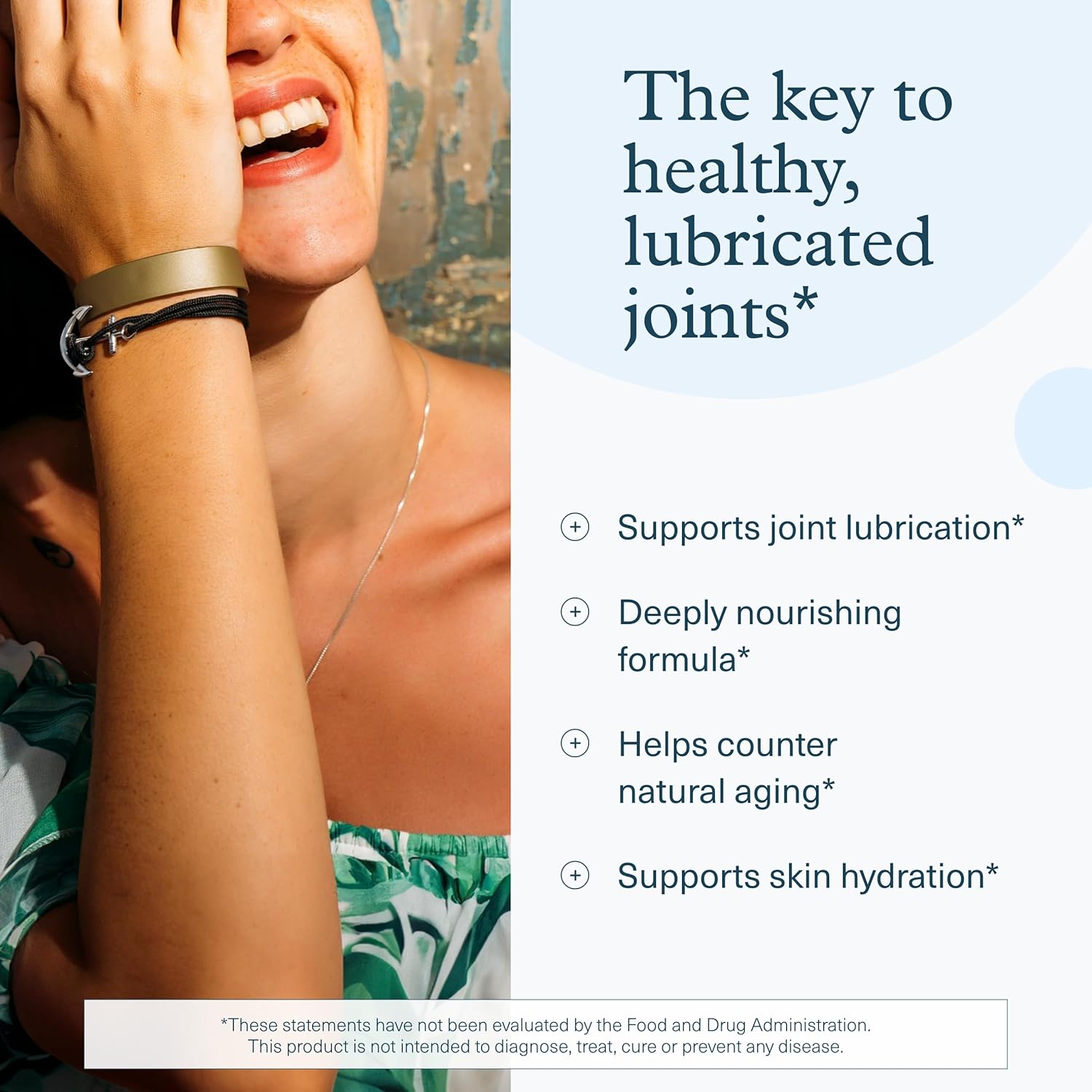 Joint Support Supplement with Hyaluronic Acid, Boswellia Extract, and Skin Health Benefits - 120 Vegetarian Capsules