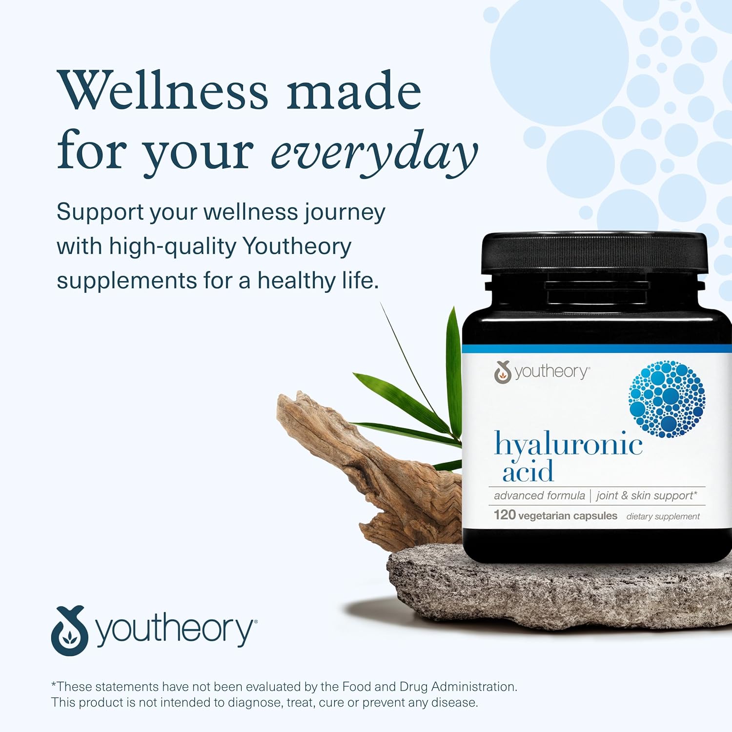 Joint Support Supplement with Hyaluronic Acid, Boswellia Extract, and Skin Health Benefits - 120 Vegetarian Capsules