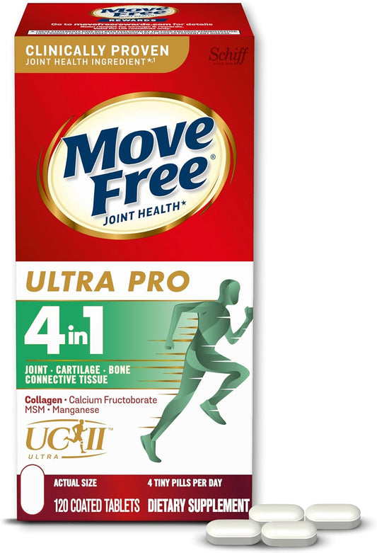 Joint Support Supplement with Type 2 Collagen, MSM, Calcium, Fructoborate, and Manganese - Promotes Healthy Joints and Bones - 120 Tablets