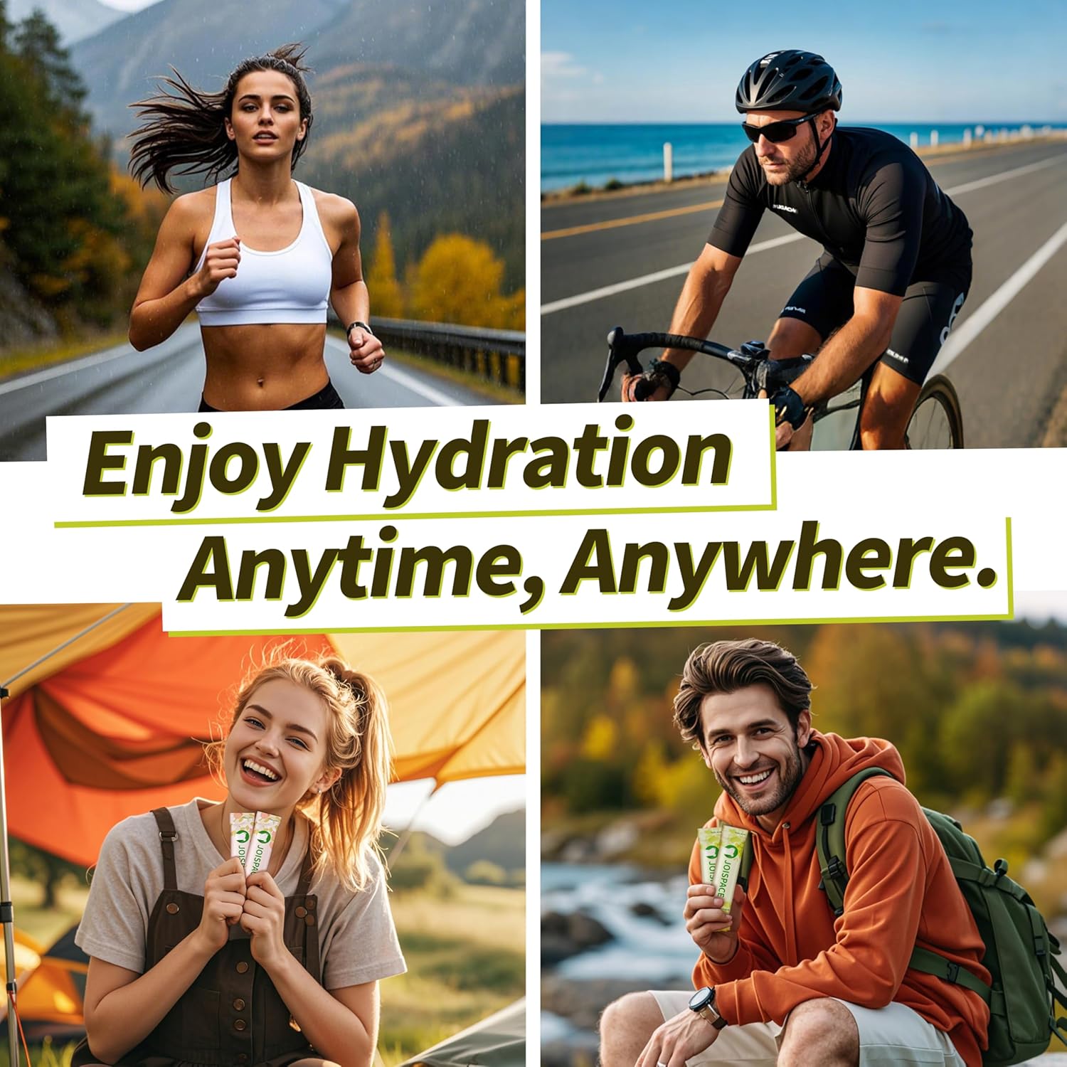 JOISPACE Lemon Lime Tea Electrolyte Drink Mix: Fast Hydration & Electrolytes Boost - Non-GMO, Vegan, Gluten-Free (16 Servings)