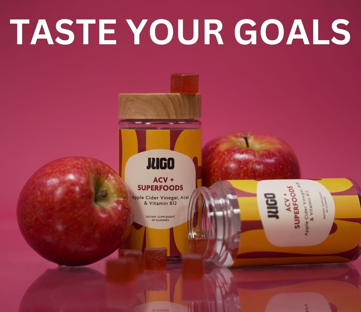 JUGO Beauty + ACV Gummy Bundle for Radiant Hair, Skin, Nails & Gut Health - Collagen, Biotin, Apple Cider Vinegar - JUGO LLC