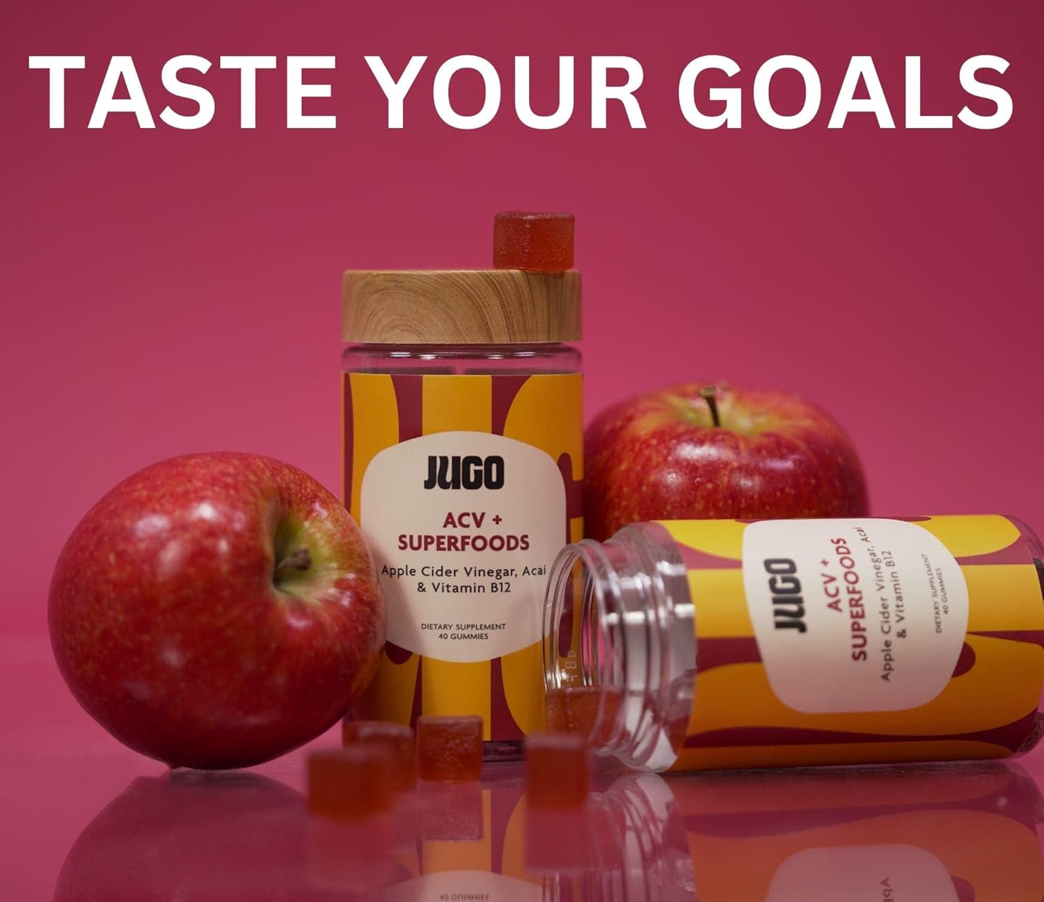 JUGO Beauty + ACV Gummy Bundle for Radiant Hair, Skin, Nails & Gut Health - Collagen, Biotin, Apple Cider Vinegar - JUGO LLC
