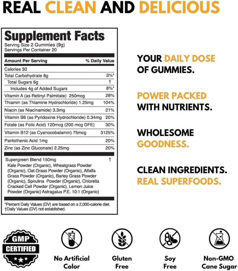 JUGO LLC Superfood Energy Gummies - 40 Count Pack