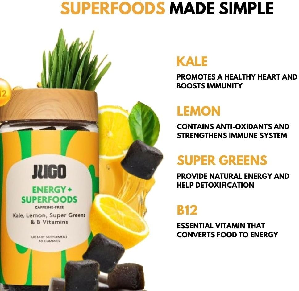 JUGO LLC Superfood Energy Gummies - 40 Count Pack