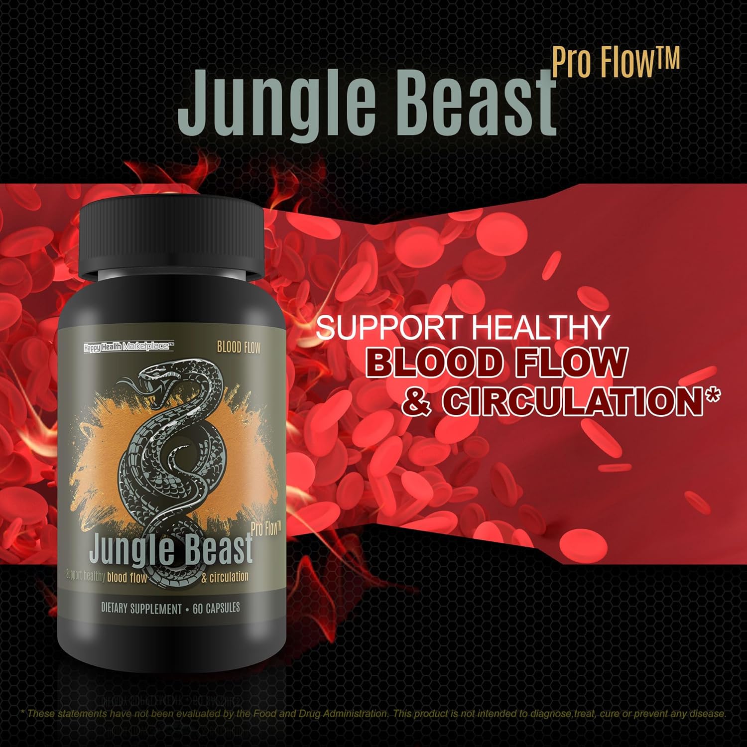 Jungle Beast Pro Flow: Premium Blood Circulation Supplement for Enhanced Nutrient Delivery