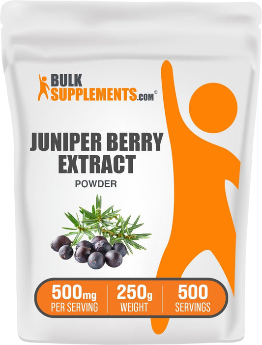 Juniper Berry Extract Powder - 500mg per Serving, Gluten Free, 250g - Pure Juniper Extract Powder from Juniper Berries - 8.8 oz