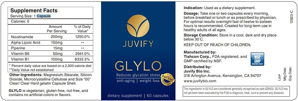 Juvify Anti-Aging & Weight Management Supplement - Supports Energy, Curbs Cravings, & Enhances Cellular Repair - 60 Capsules for Vitality & Healthy Aging