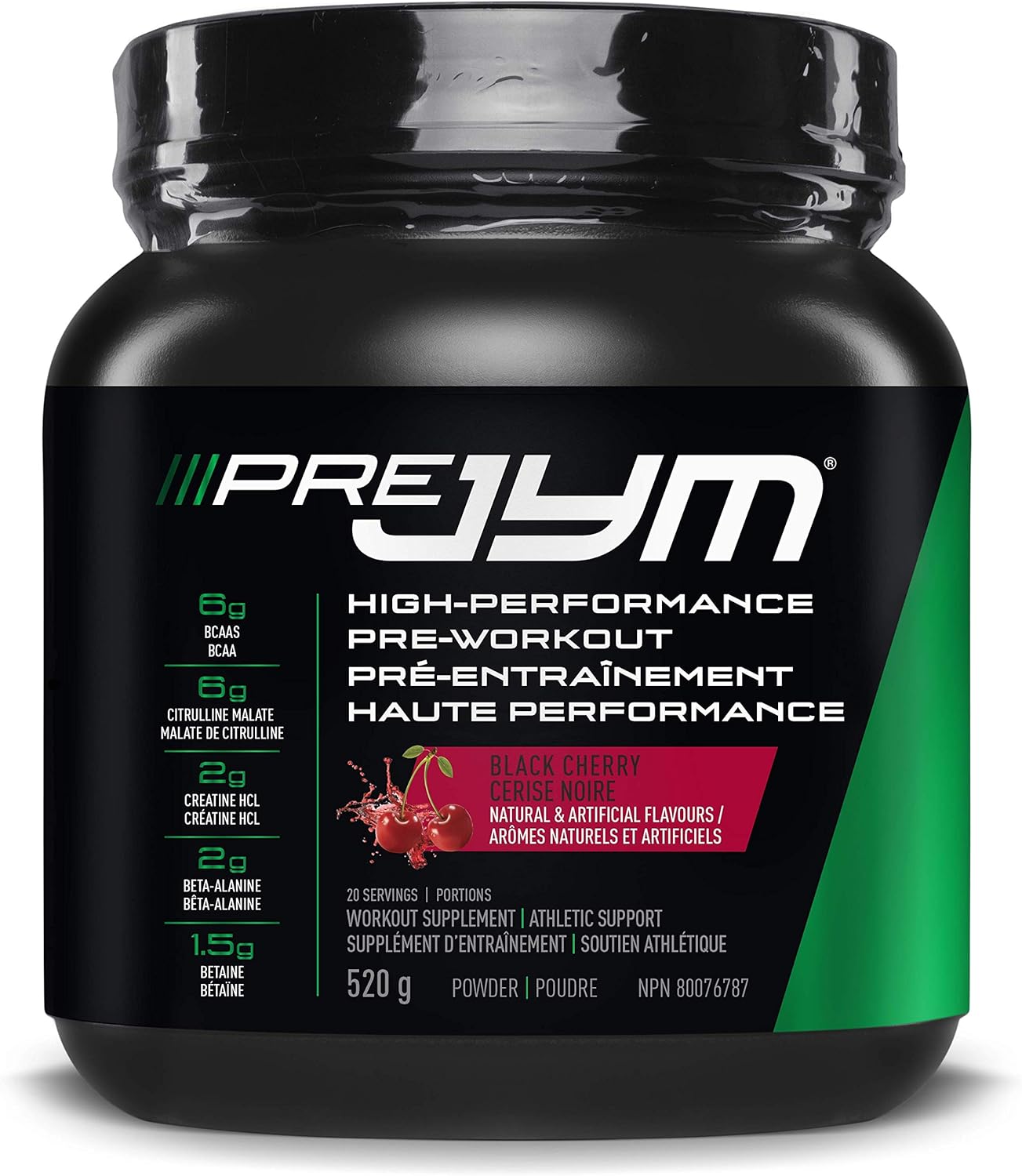 Jym Supplements Pre Jym Black Cherry 20 Servings - 520g