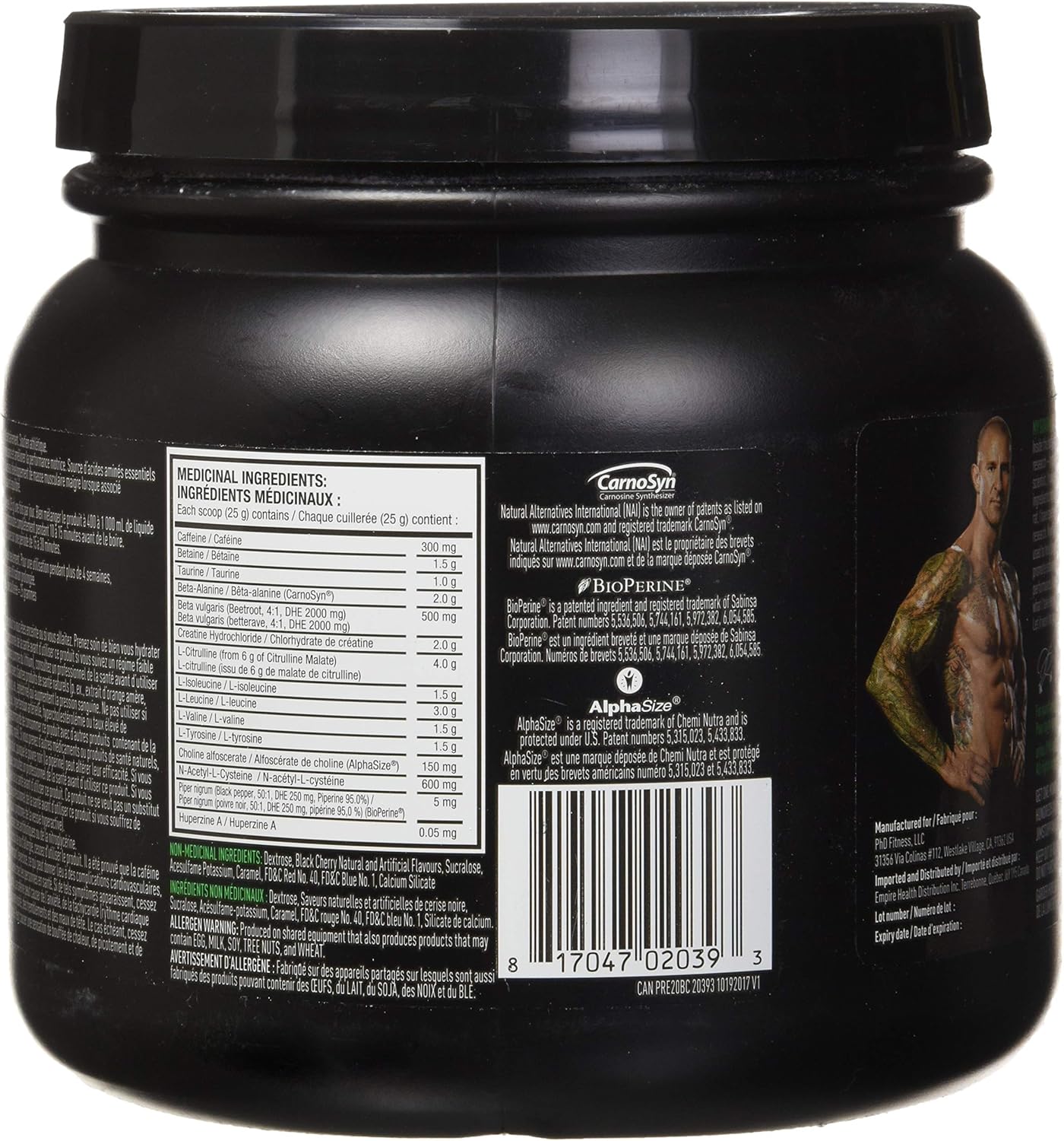 Jym Supplements Pre Jym Black Cherry 20 Servings - 520g