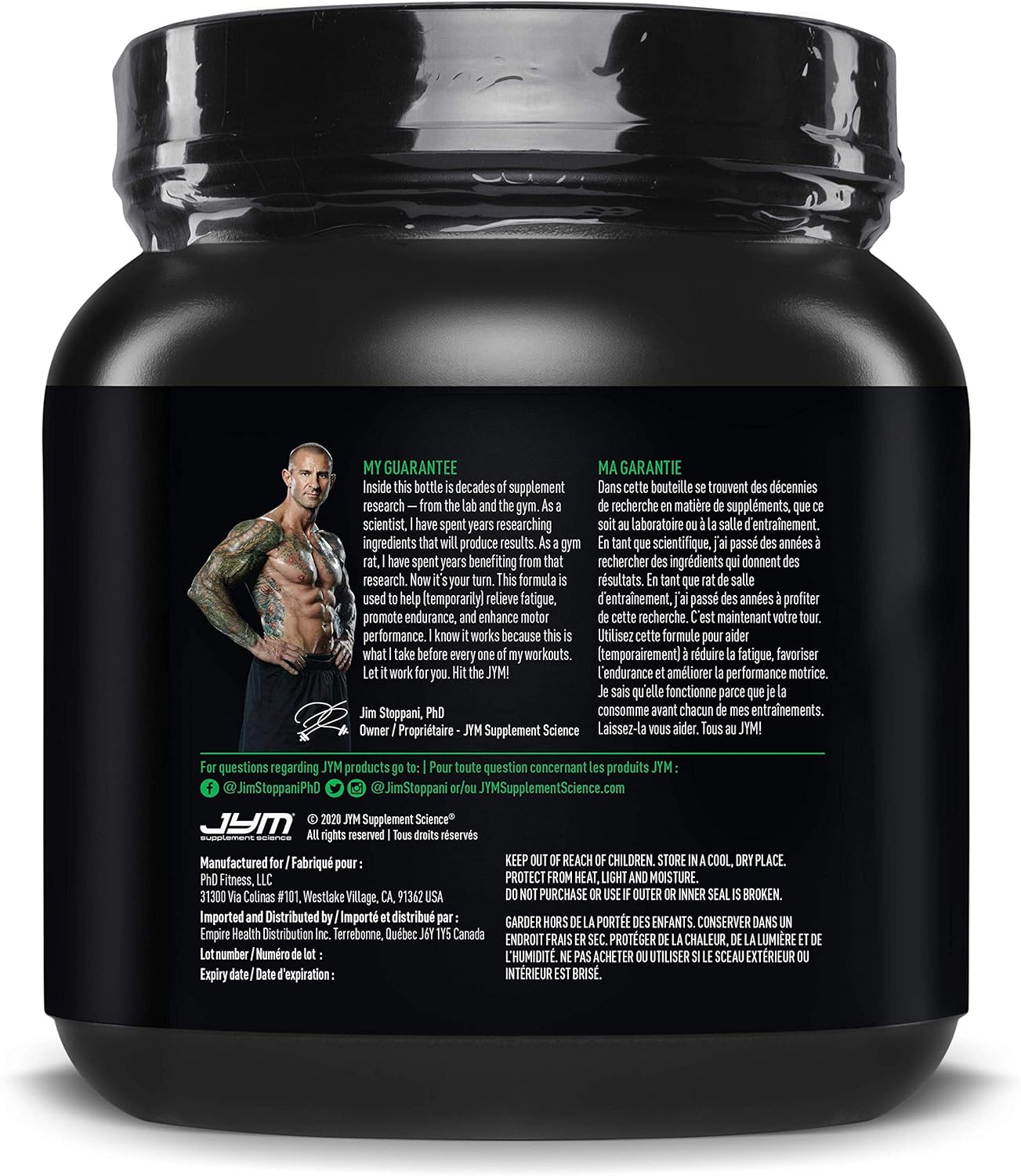 Jym Supplements Pre Jym Black Cherry 20 Servings - 520g